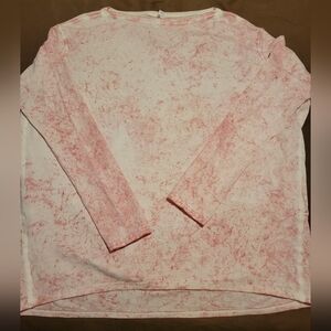 Lululemon Athletica Pink and White Top